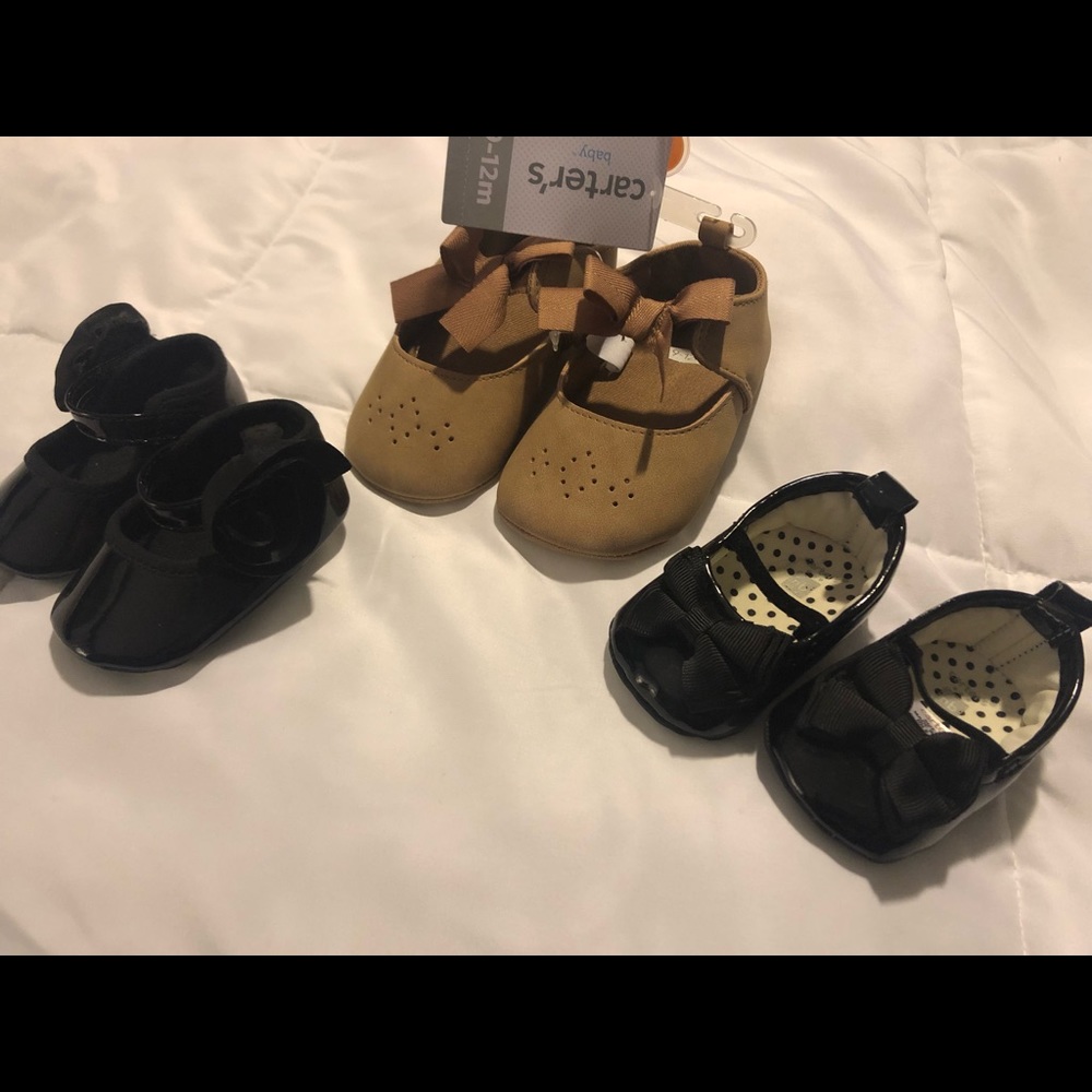 Black dress shoes for baby girl